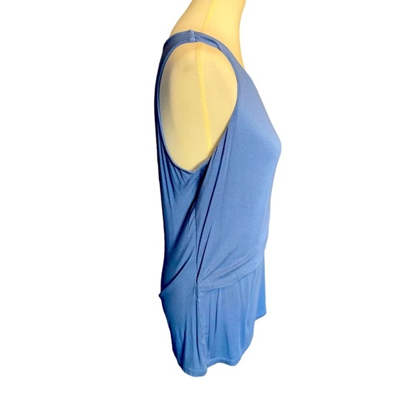 Ann Taylor Blue Draped Blouse - Picture 2 of 5